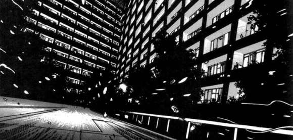 An excellent panel from Domu showing Otomo's sense of movement and perspective