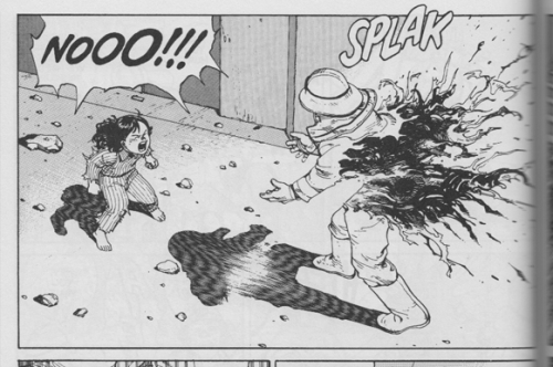 Etsuko explodes an unfortunate victim with her psychic powers