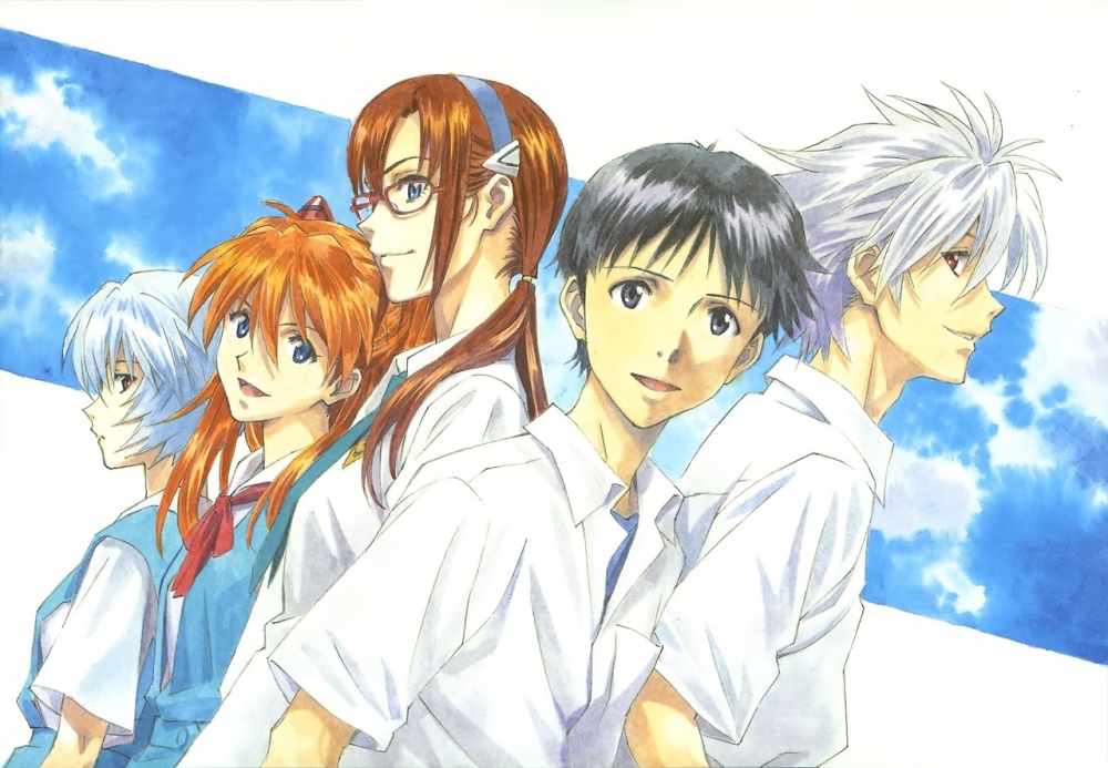 Promotional Evangelion calendar art from Matsubara